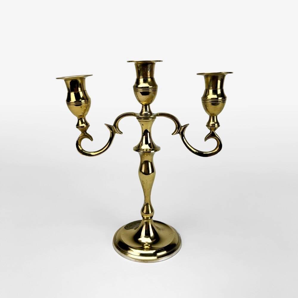 3-light gold metal chandelier