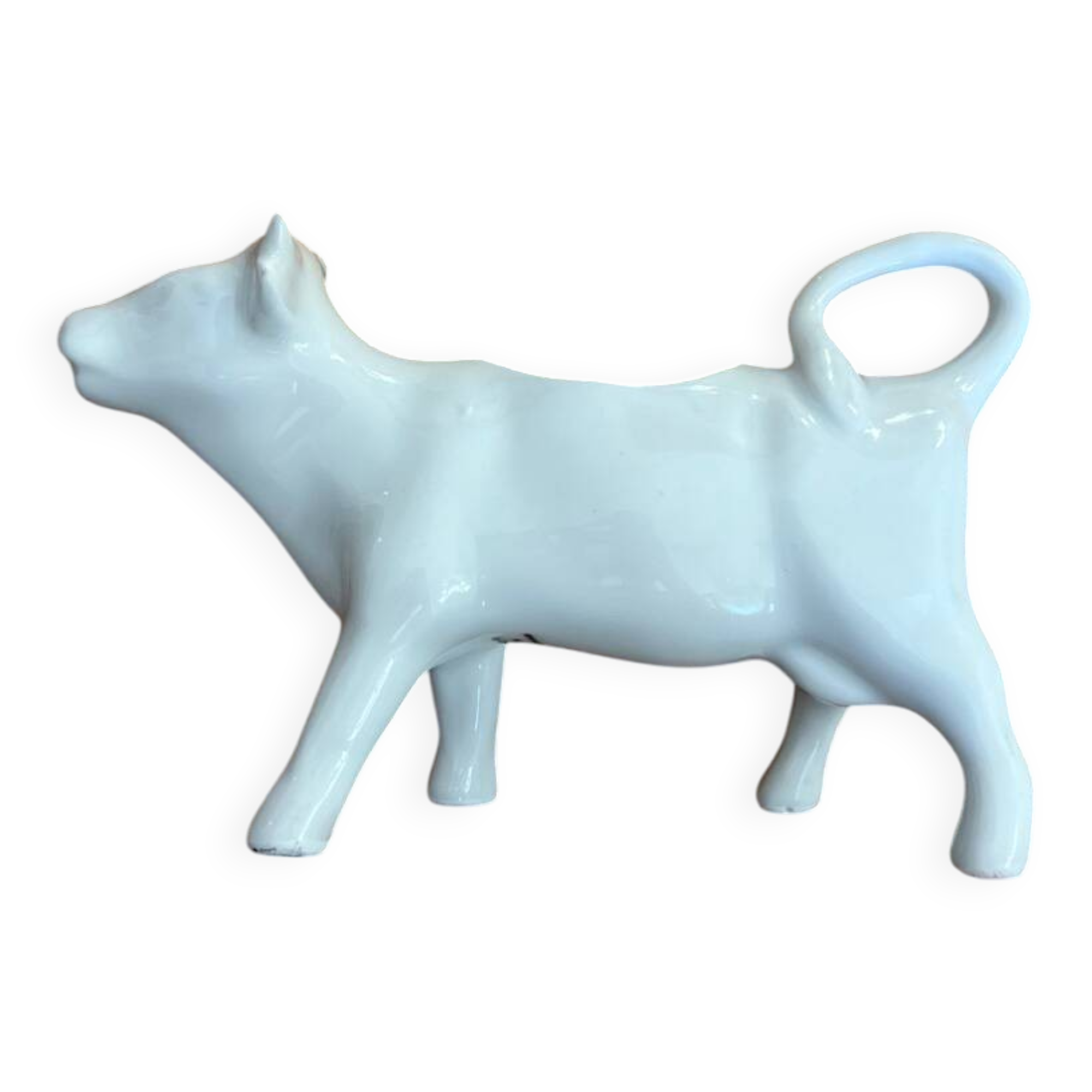 Milk jug French white porcelain cow-shaped creamer vi