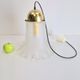 Vintage Glass & Brass Handkerchief Pendant Lamp from Peill & Putzler, 1960s