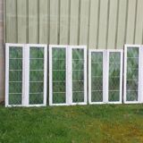 Suite of 8 windows with stained glass - 20th century