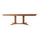 Glostrup dining table, 1980s, solid teak, by Johs. Kristoffersen & Søn, with two extension leaves