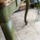 Olive green patinated table