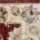 Red Gold Wool Rug, Handmade Floral Oriental Carpet 121x77cm Bedroom Decor