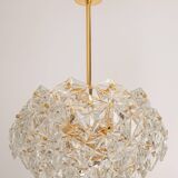 Chandelier, Brass and Crystal Glass by Kinkeldey, Germany, 1970s