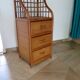 Vintage - sideboard - chest of drawers - woven rattan chest of drawers - wood - bamboo - 80s