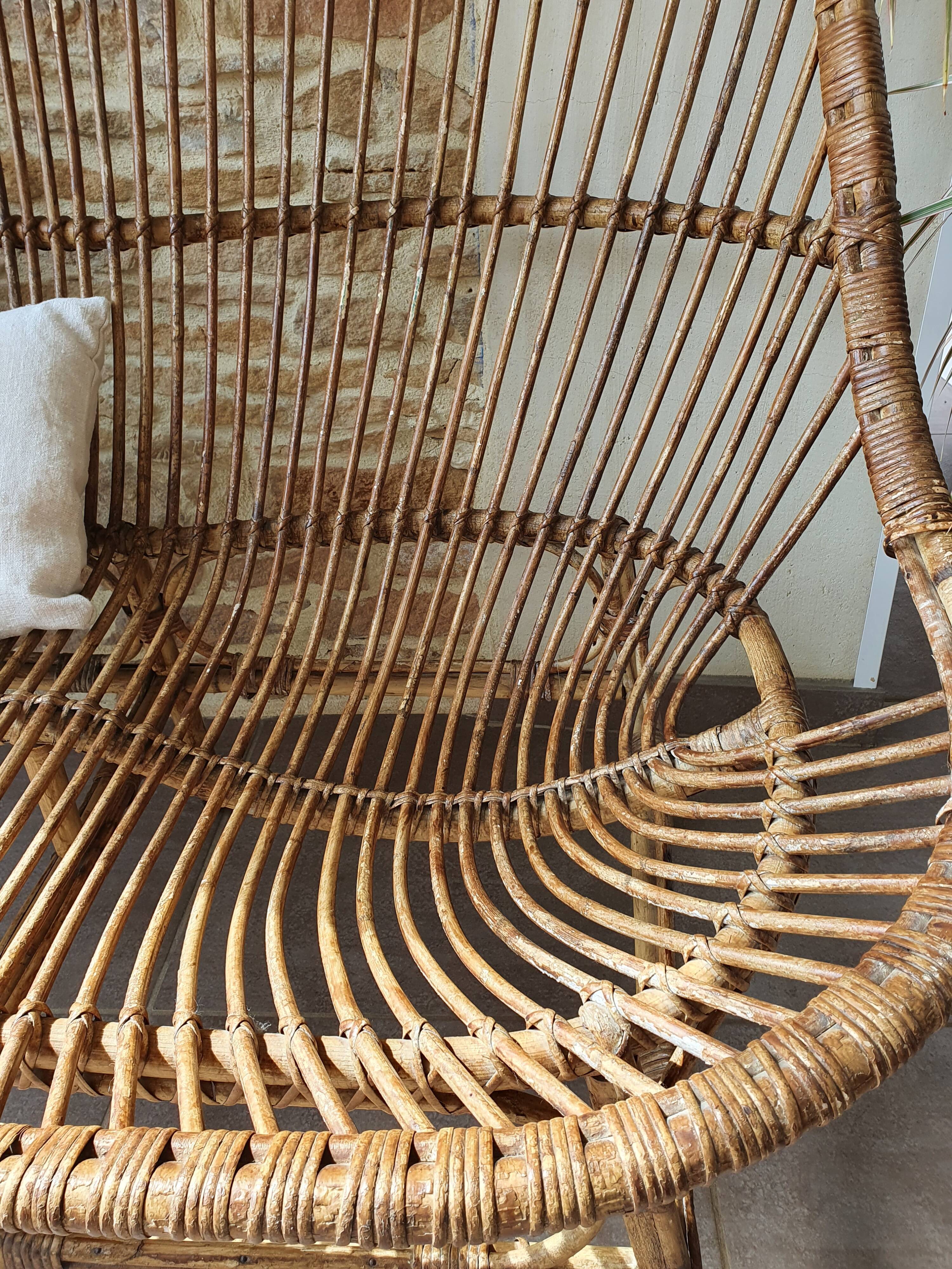 Rattan bench