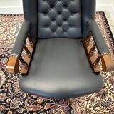 Classic English Chesterfield Office Chair Black