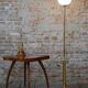 Mid-Century Modern Floor Lamp in Brass and Opaline Glass, 1960s