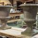 Pair of Médicis planters in reconstituted stone from the 1970s.