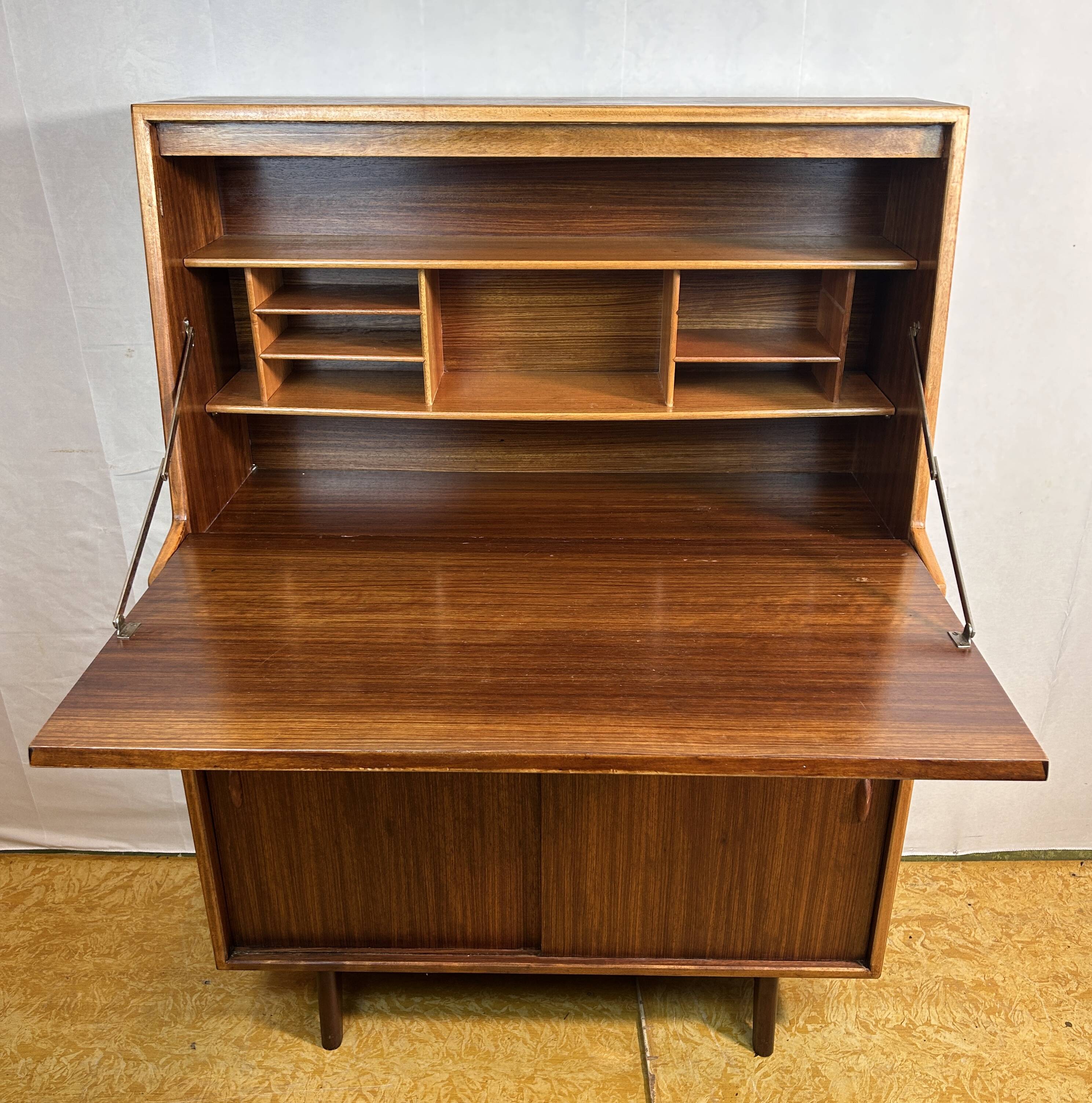 Mid century retro vintage teak bureau 1960