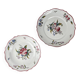 Set of 2 hand-painted ceramic dishes with flower pattern