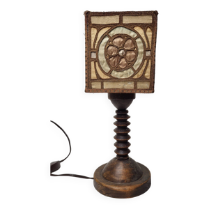 Lampe en bois Art nouveau