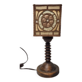 Art Nouveau wooden lamp