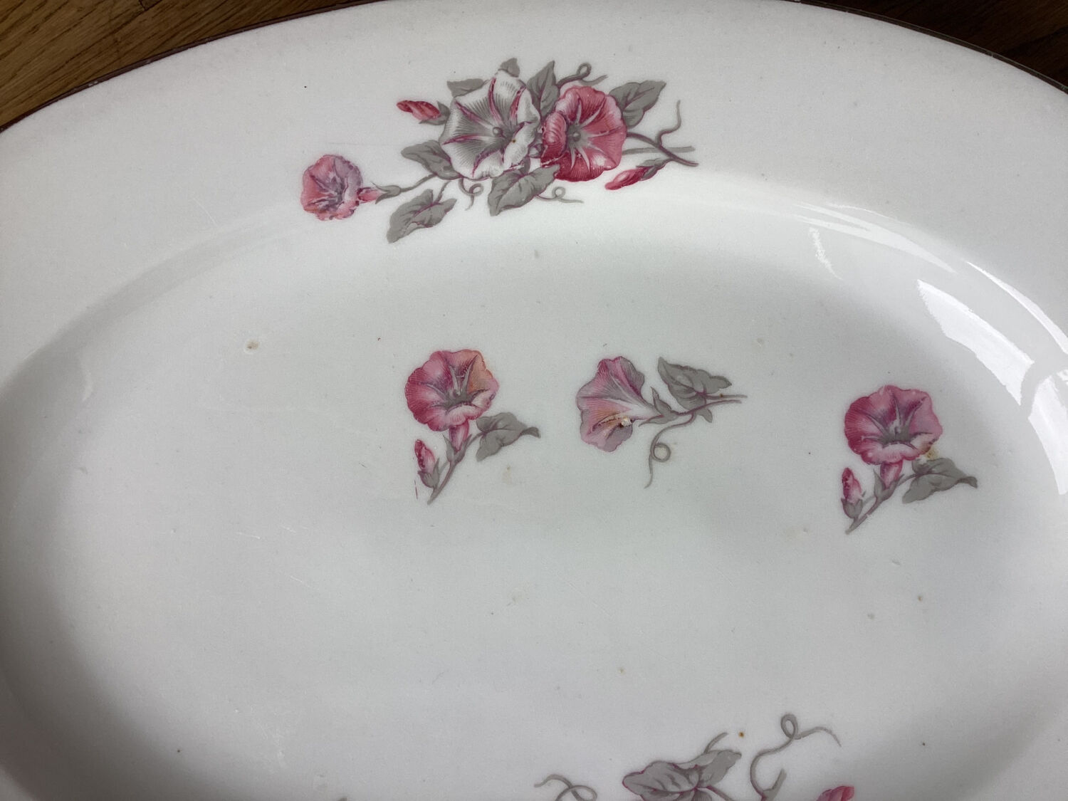 Old oval serving dish L.J. Cie Vierzon