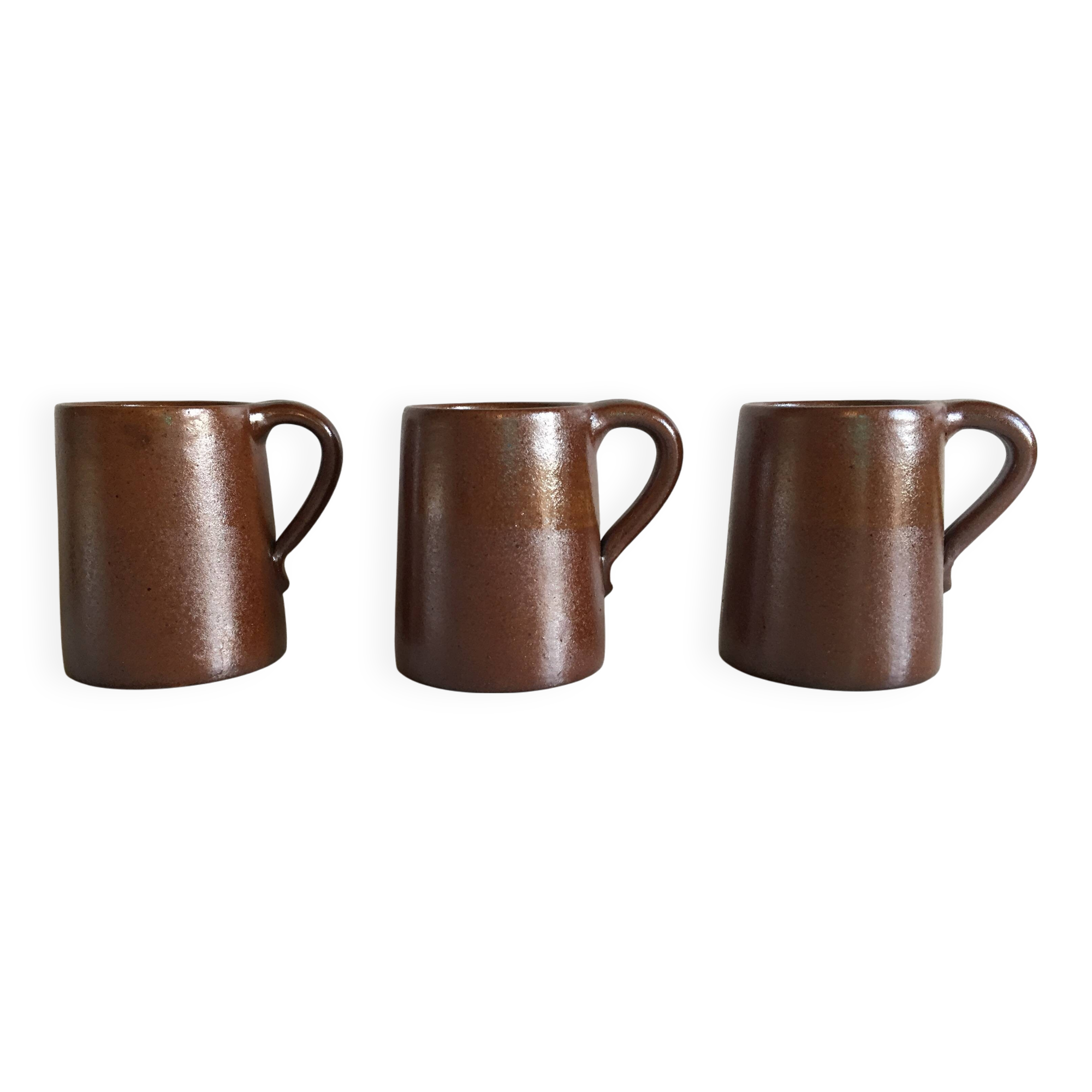 3 vintage marais stoneware mugs