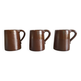 3 mugs grès du marais vintage