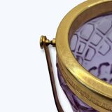 Vintage Purple Ice Cube Tray - Glass & Gold Frame