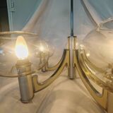 5-branched chandelier by Sciolari, Italy, space age, 1970