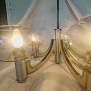 5-branched chandelier by Sciolari, Italy, space age, 1970