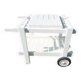 Vintage white wooden garden table