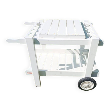 Vintage white wooden garden table
