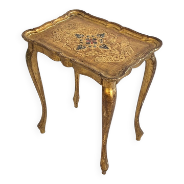 Elegant Florentine side table – Painted decor & superb antique patina