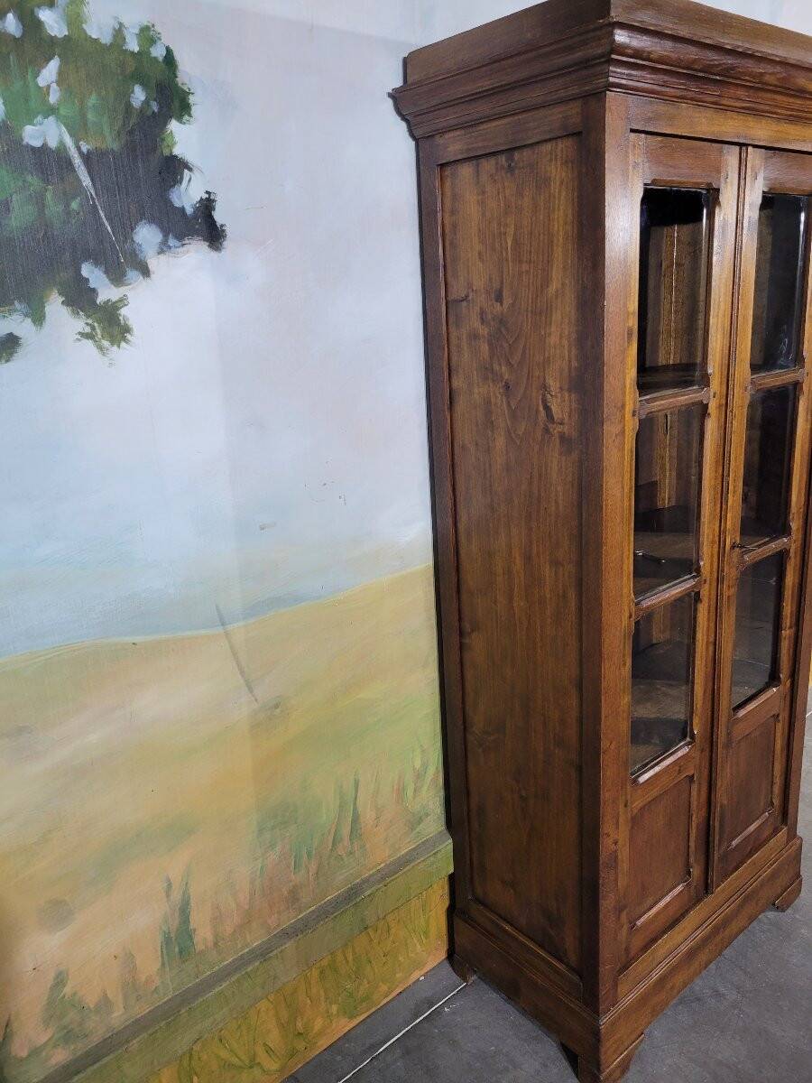 Small cherry and oak bookcase from the 19th century