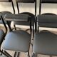 Set of 6 tubular stools with faux leather, 1970s-1980s.
