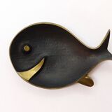 Bol/Mégotine Fish in Brass Mid-Century by Walter Bosse, Herta Baller, 1950s