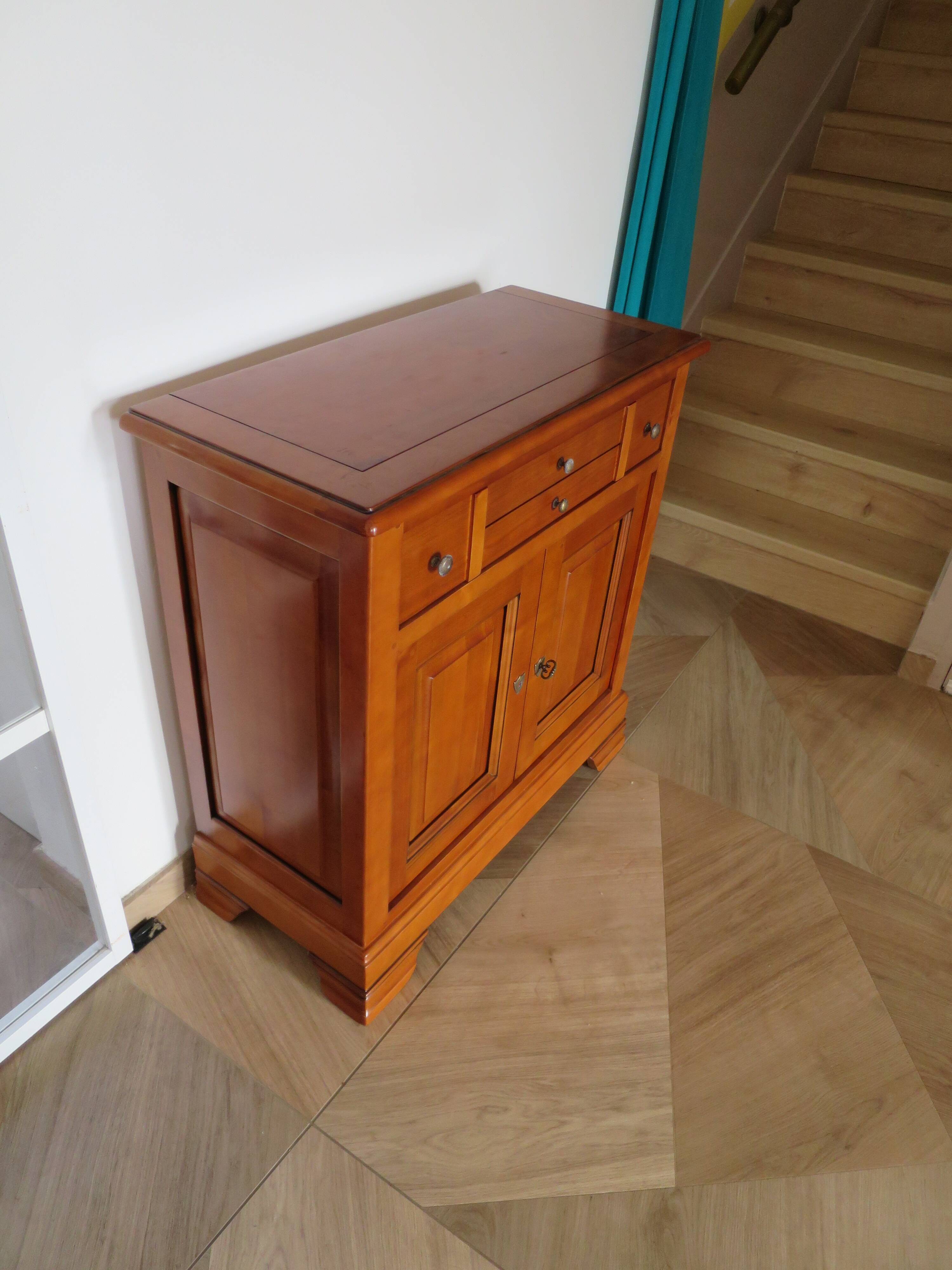 Meuble d’entrée-buffet d’appui-Louis Philippe- 1 tiroir-2 portes Merisier