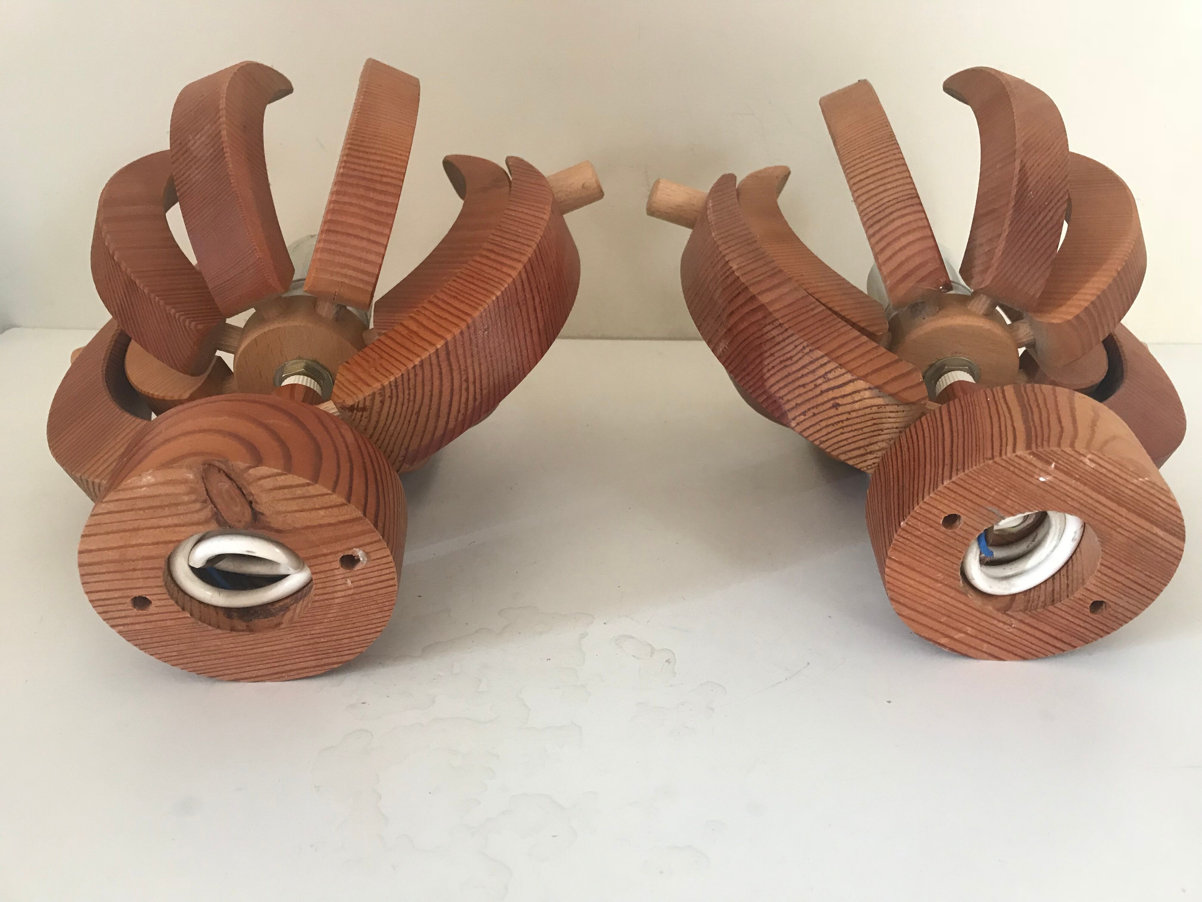 Pair wall lamps vintage