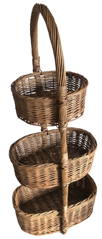 Basket rack of fruits and vegetables with floors