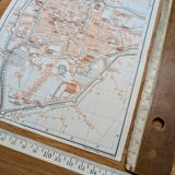 Printed in 1909, map of Padua (Padova), Veneto, Italy.