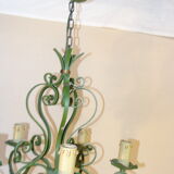 1950 painted metal chandelier