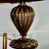 VINTAGE TABLE LAMP BY BAROVIER AND TOSO ITALY 1950