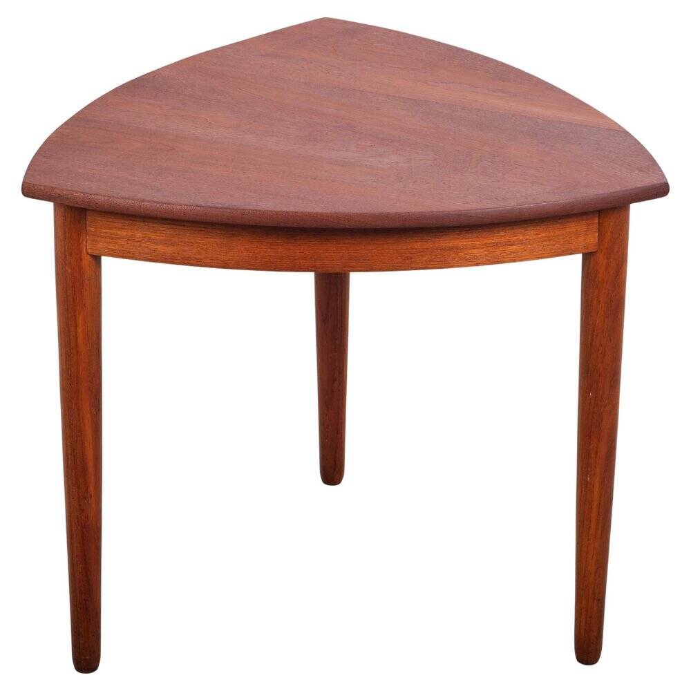 Triangular Coffee or Side Table in Teak, Denmark, 1960s