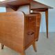 Vintage Scandinavian desk with a floating top and splayed legs - 1960.