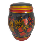 Russian khokhloma candy dish with lid