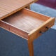 Antique dining table, wooden table and formica tray