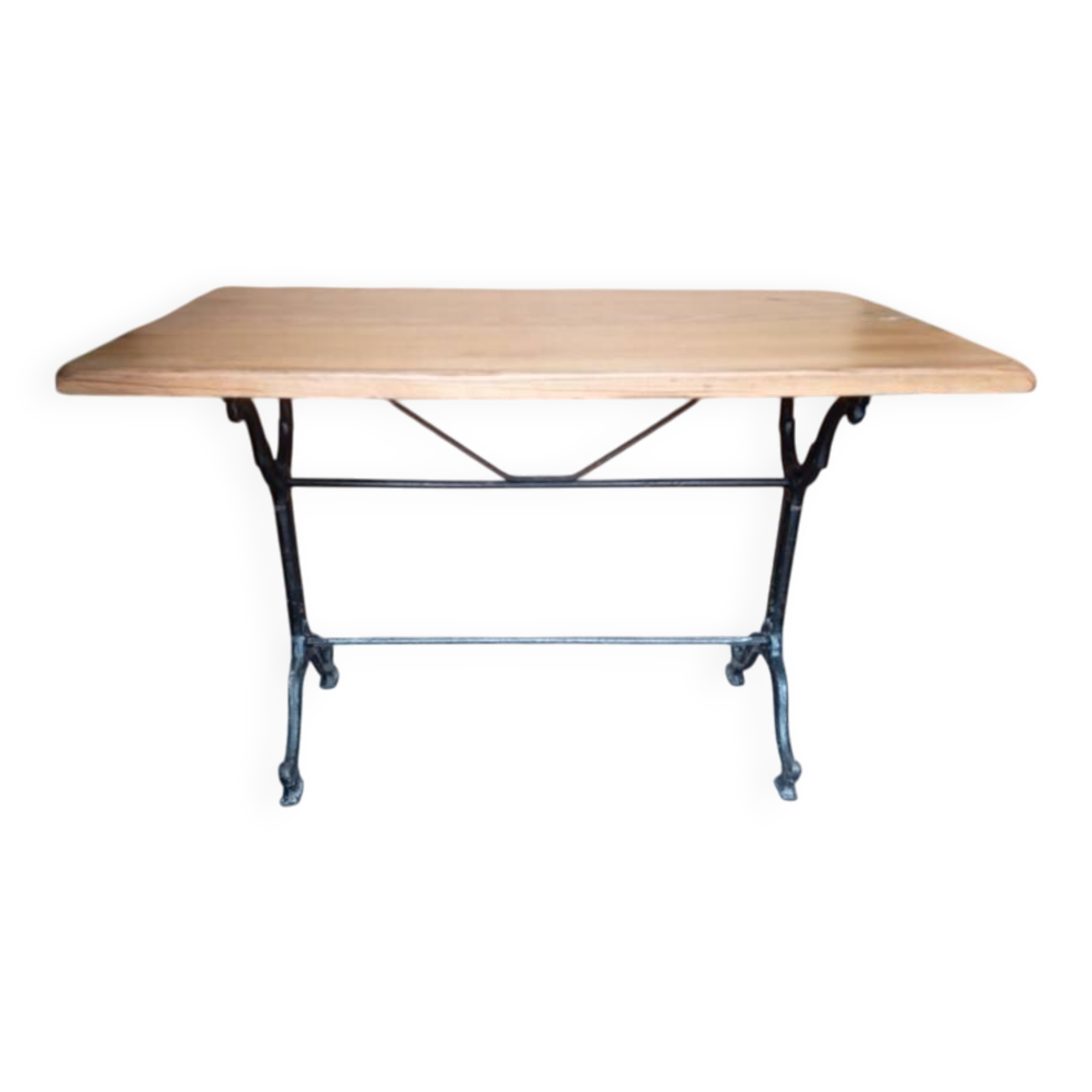 110cm bistro table with solid wood top