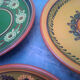 Set of 3 vintage Polish plates from Cepelia, antique tableware.