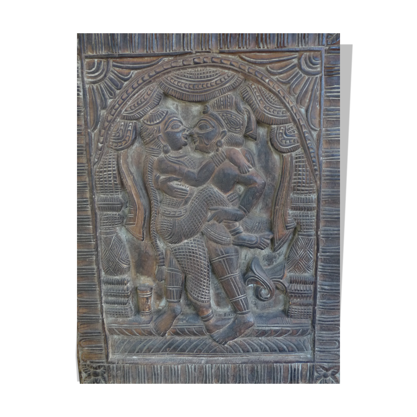 Old carved wooden panel 50s