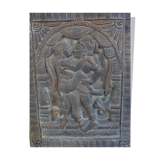 Ancien panneau en bois sculpté années 50