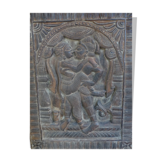 Old carved wooden panel 50s