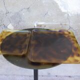 Paire de plateaux vintage