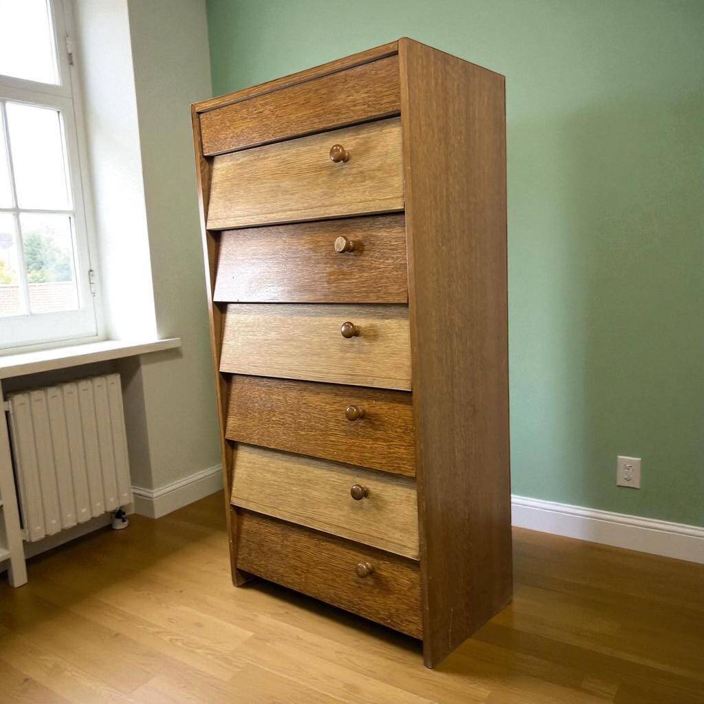 Vintage shoe cabinet / drop-down cabinet with drawer