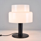 Codialpo Mid-Century Modern Black and White Lucite Seta Table Lamp, Spain, 1970