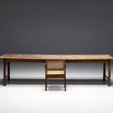Rustic Primitive Farmhouse Dining Table, France, 19th Century