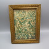 Old frame in worked wood