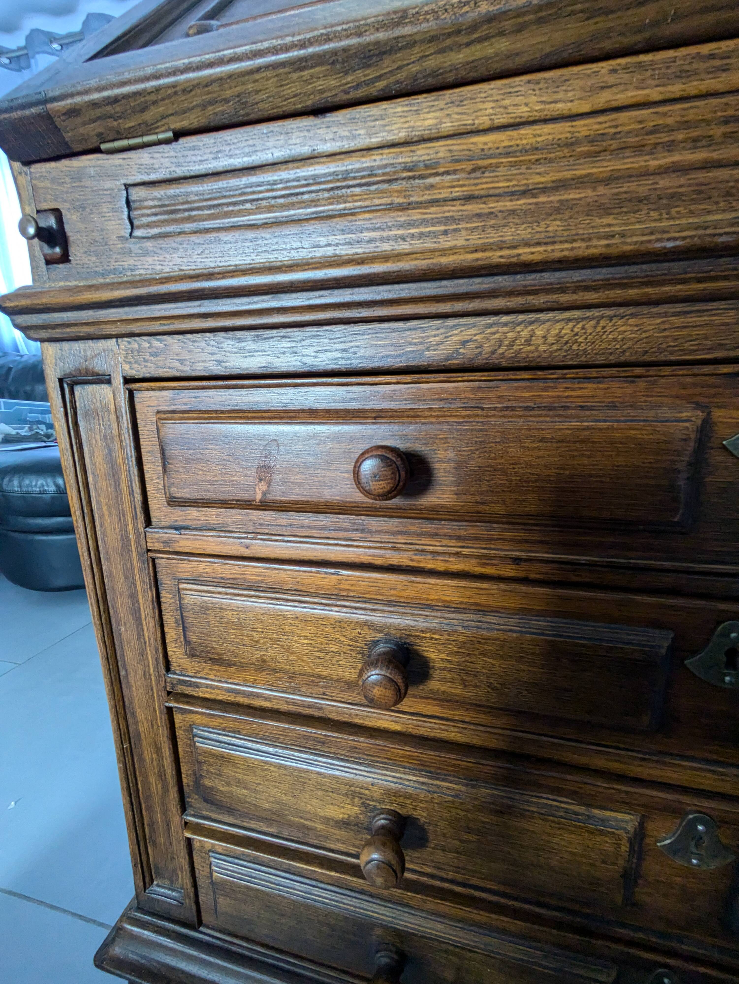 Solid wood secretary
